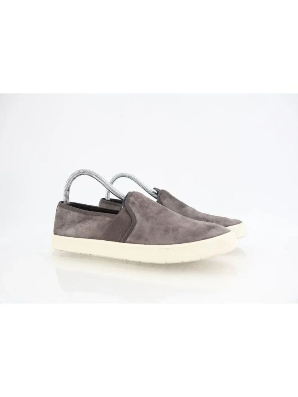 Vince Blair Loafer Women's Size 8.5 Slip On Shoe Gray Leather Suede Espadrille